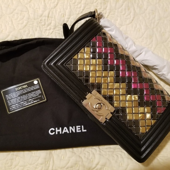 CHANEL Handbags - Chanel mosaic flap boy bag CHANEL Handbags - Chanel mosaic flap boy bag